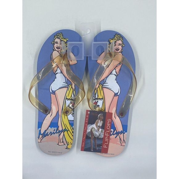 new colorful Marilyn Monroe flip flops your choice size 5/6 - Picture 1 of 9
